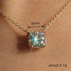 Wholesale Necklace Copper Geometric Mixed Gemstone Inlay Zirconia O Chain Pendant For Women