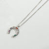 Wholesale Necklace Copper Geometric Mixed Gemstone Setting Electroplating O Word Chain For Women