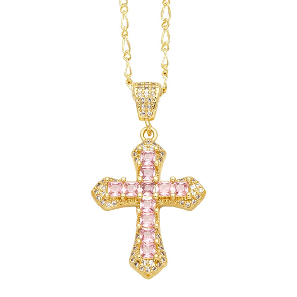 Wholesale Necklace Copper Geometric Pendant Electroplating Ochain For Women