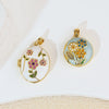 Wholesale Necklace Copper Geometric Pendant Oil Painting Electroplating Women's
