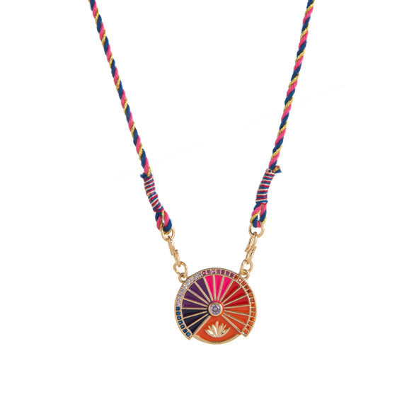 Wholesale Necklace Copper Geometric Rotatable Tarot Love Eye Gold Plated Color Preservation