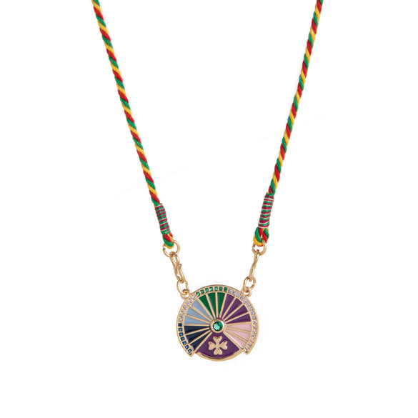 Wholesale Necklace Copper Geometric Rotatable Tarot Love Eye Gold Plated Color Preservation