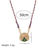 Wholesale Necklace Copper Geometric Rotatable Tarot Love Eye Gold Plated Color Preservation
