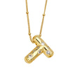 Wholesale Necklace Copper Goldplated Inlaid Zircon With Letters Pattern Ochain