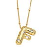Wholesale Necklace Copper Goldplated Inlaid Zircon With Letters Pattern Ochain