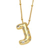 Wholesale Necklace Copper Goldplated Inlaid Zircon With Letters Pattern Ochain