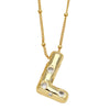 Wholesale Necklace Copper Goldplated Inlaid Zircon With Letters Pattern Ochain