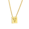 Wholesale Necklace Copper Goldplated Square Letter Design For Women