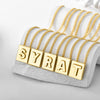 Wholesale Necklace Copper Goldplated Square Letter Design For Women
