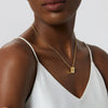 Wholesale Necklace Copper Goldplated Square Letter Design For Women