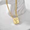 Wholesale Necklace Copper Goldplated Square Letter Design For Women