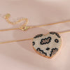 Wholesale Necklace Copper Heart Shape Leopard Snake Pattern Electroplated For Women