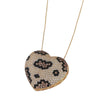 Wholesale Necklace Copper Heart Shape Leopard Snake Pattern Electroplated For Women