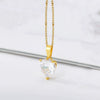 Wholesale Necklace Copper Heartshaped Zircon Pendant Ochain Women's Fashion