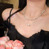 Wholesale Necklace Copper Imitation Pearl Geometric Electroplating Women's Clavicle Chain