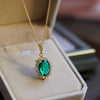 Wholesale Necklace Copper Inlaid Zircon Geometric Pendant Light Luxury Style Women's