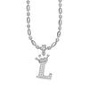 Wholesale Necklace Copper Inlaid Zircon Letter Hip Hop Men's Melon Seed Chain
