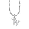 Wholesale Necklace Copper Inlaid Zircon Letter Hip Hop Men's Melon Seed Chain