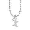 Wholesale Necklace Copper Inlaid Zircon Letter Hip Hop Men's Melon Seed Chain