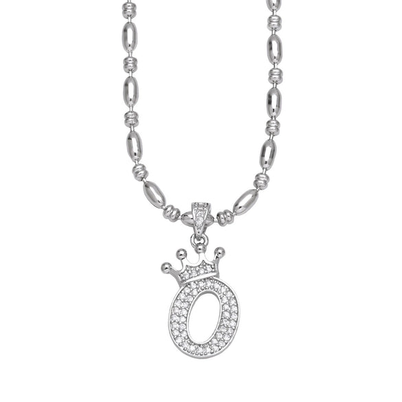 Wholesale Necklace Copper Inlaid Zircon Letter Hip Hop Men's Melon Seed Chain