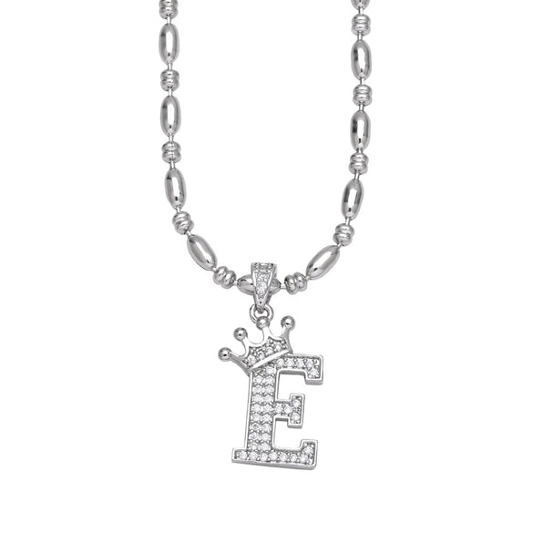 Wholesale Necklace Copper Inlaid Zircon Letter Hip Hop Men's Melon Seed Chain