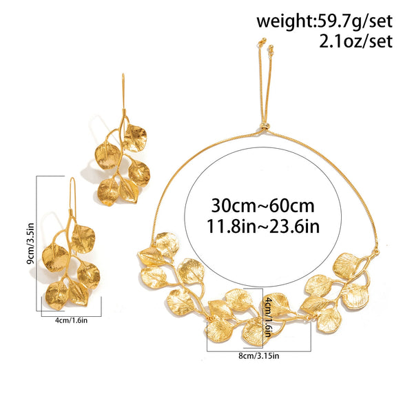 Wholesale Necklace Copper Leaf Tassel Retro Style