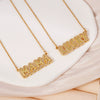 Wholesale Necklace Copper Light Luxury Style English Letter Pendant O Word Chain Mixed Gemstone Setting Electroplating For Women