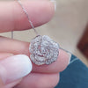 Wholesale Necklace Copper Mixed Gem Inlay Flower Vintage Hollowout Zircon Pendant Ochain For Women