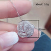 Wholesale Necklace Copper Mixed Gem Inlay Flower Vintage Hollowout Zircon Pendant Ochain For Women
