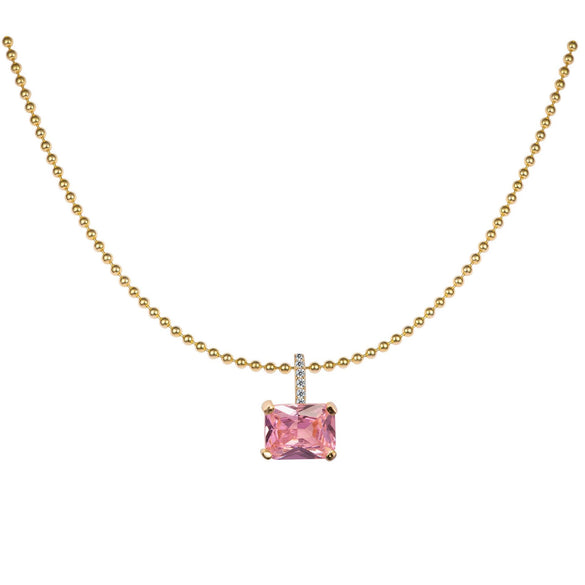 Wholesale Necklace Copper Mixed Gem Inlay Geometric Light Luxury Style