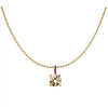 Wholesale Necklace Copper Mixed Gem Inlay Geometric Light Luxury Style