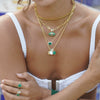 Wholesale Necklace Copper Mixed Gem Inlay Geometric Light Luxury Style