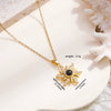 Wholesale Necklace Copper Mixed Gem Inlay Rhombus Snowflake Pendant Ochain Electroplating For Women Light Luxury Style