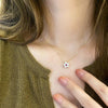 Wholesale Necklace Copper Mixed Gemstone Inlay Zirconia Flower Geometric Style O Chain For Women