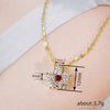Wholesale Necklace Copper Mixed Gemstone Inlay Zirconia Flower Geometric Style O Chain For Women
