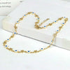 Wholesale Necklace Copper Mixed Gemstone Setting Geometric Fivepointed Star Electroplating Retro Style