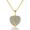 Wholesale Necklace Copper Mixed Gemstone Setting Heart Shape Zirconia For Women