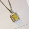 Wholesale Necklace Copper O Chain Mixed Gemstone Inlay Geometric Square Pendant For Women
