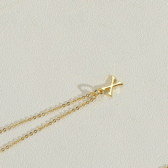 Wholesale Necklace Copper Ochain Electroplating Letters Numbers Text Pendant For Women
