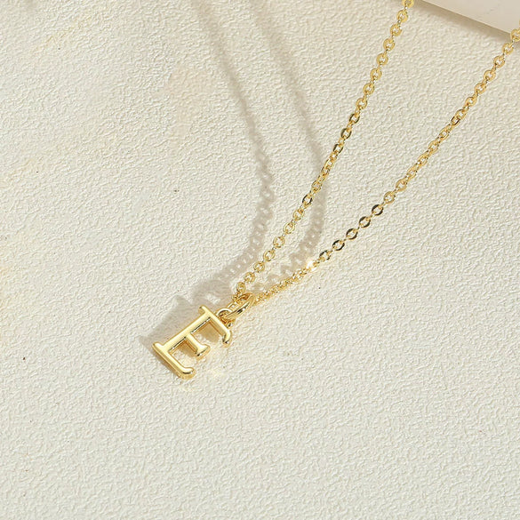 Wholesale Necklace Copper Ochain Electroplating Letters Numbers Text Pendant For Women