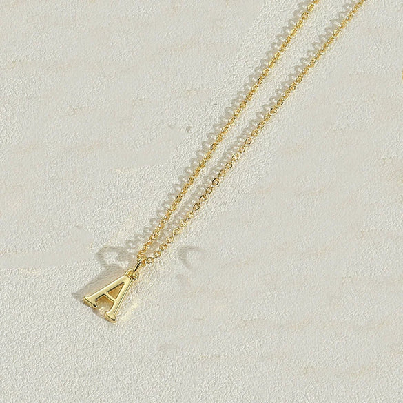 Wholesale Necklace Copper Ochain Electroplating Letters Numbers Text Pendant For Women