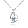 Wholesale Necklace Copper Ochain Heart Shape Inlaid Zircon For Women
