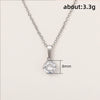 Wholesale Necklace Copper Ochain Mixed Gem Inlay Geometric Pendant Sweet Style