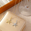 Wholesale Necklace Copper Ochain Starfish Pendant Electroplating Bohemian Ocean Style
