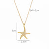 Wholesale Necklace Copper Ochain Starfish Pendant Electroplating Bohemian Ocean Style