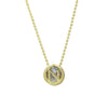 Wholesale Necklace Copper Plated Geometric Round Hollow Pendant With Letters Numbers Text Electroplating