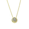 Wholesale Necklace Copper Plated Geometric Round Hollow Pendant With Letters Numbers Text Electroplating