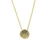 Wholesale Necklace Copper Plated Geometric Round Hollow Pendant With Letters Numbers Text Electroplating