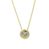 Wholesale Necklace Copper Plated Geometric Round Hollow Pendant With Letters Numbers Text Electroplating