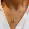 Wholesale Necklace Copper Plated Geometric Round Hollow Pendant With Letters Numbers Text Electroplating
